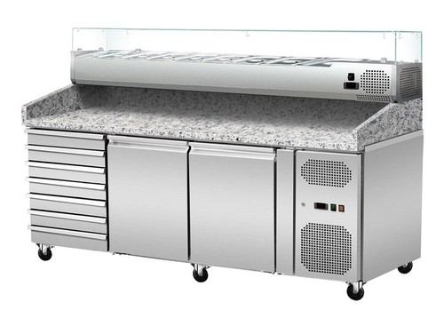 Gastro pizzakühltisch mit - gastro,