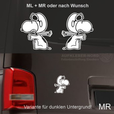 2x Snoopy Baron Aufkleber 12cm