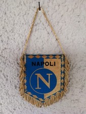 Alter kleiner Auto Wimpel Napoli / Höhe 10 cm Breite 8 cm