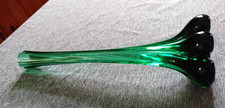 Vase grün glas kunsthandwerk - vase,