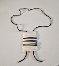 Kette Vintage Muschel  und Horn Handarbeit 