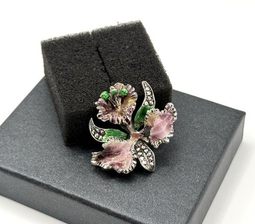 Jugendstil brosche emaille - jugendstil,