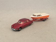 Majorette Citroen DS 21 + Boot Anhänger  Nr. 13 1:65