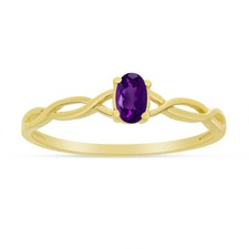Ovaler Amethyst Ring 10 Karat