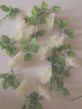 ROSENGIRLANDE 200cm 12 Blüten *FARBWAHL* Deko Merry Christmas Weihnacht Geschenk