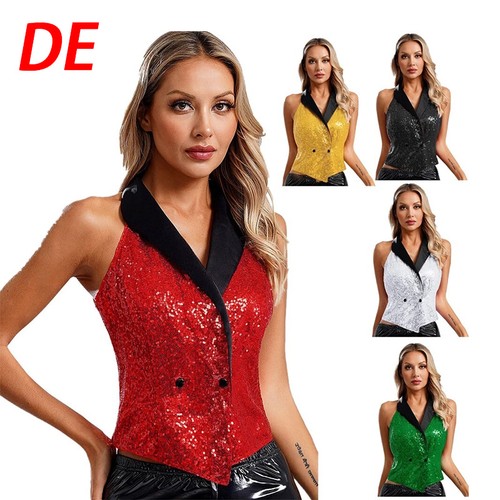 Damen pailletten ärmellose - damen,