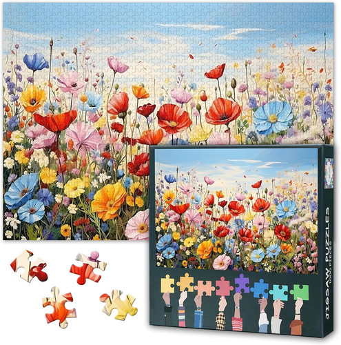 Bunte blumen puzzles für - puzzles,