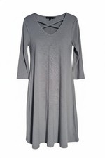 Boohoo Graues Swing-Kleid mit