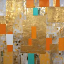 Gold abstrakt naive 70x70 - abstrakt, 03
