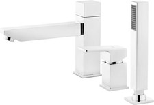 Badewannenrandarmatur Handbrause Badewanne Auslauf 3-Loch-Einhebelmischer B-Ware