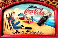 Holzschild Coca Cola L60