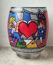 Goebel - Artis Orbis Glas Windlicht "Heart Kids" von Romero Britto. Pop Art.