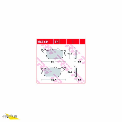 Trw bremsbelagsatz mcb634sh - trw,