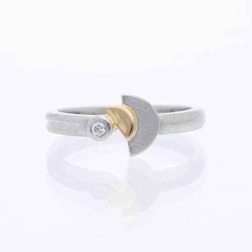 Platin brillant ring solitaire - brillant,