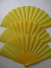 3 Stk Handfächer Fächer Taschenfächer aus Stoff und Kunststoffstreben B-Ware