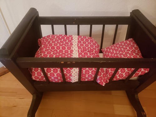 Puppenbett puppenwiege mit - puppenbett/puppenwiege,