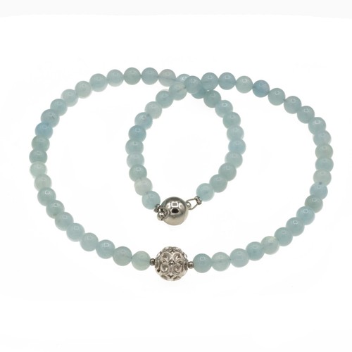 Kette mit aquamarin edelstein - mit,
