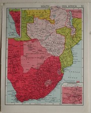 1961 KARTE - SÜDAFRIKA KAP