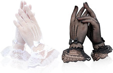 2 Paar Spitzenhandschuhe