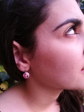 Glam Ohrringe mit Swarovski Rivoli Kristallen 14 mm Handgefertigt in Deutschland