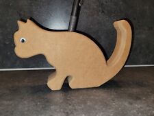 Katze Holz Utensilo Utensilio  Stifthalter Stifteköcher Vintage