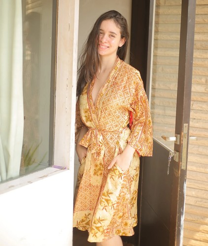 Midi kimono reine seide - midi,