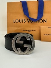 Gucci Damen Gürtel Schwarz Silber Leder