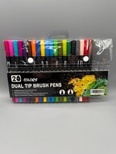 Jnyan – Dual Brush Marker 20 Farben, Filzstifte für Kinder & Erwachsene, DIY