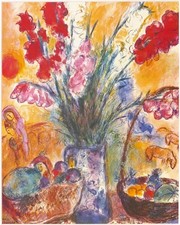 Marc CHAGALL, Die Gladiolen