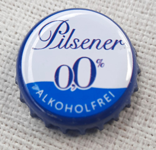 Kronkorken blau weiß - kronkorken, blau/weiß
