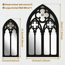 Gothic spiegel set - set, wandspiegel