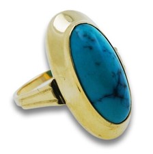 Ring 585 Gold 14 Kt Gelbgold Türkis Edelstein Wert 820,-
