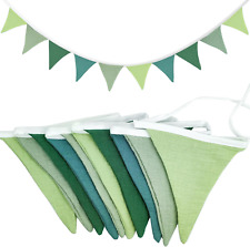 Kinderzimmer Stoffgirlande, Musselin Wanddeko, Hausbett Dekoration, Grün, Wimpel