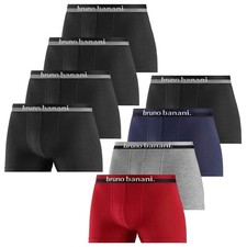 4 BRUNO BANANI Herren Boxershorts schwarz bunt Baumwolle bequem Unterhosen weich