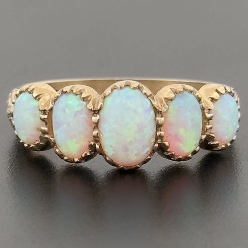 Gepunzt gelbgold opal - gepunzt, kt