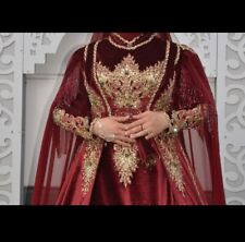 Kleid Kına Hennaabend Rot Abiye Elbise Hijabi Evlilik kıyafet festlich bordo 