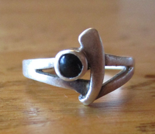 Alter silberring mit stein - silberring, *