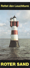 Leuchtturm ROTER SAND - Flyer mit Abbildungen u. Geschichte des Leuchtturms 1984