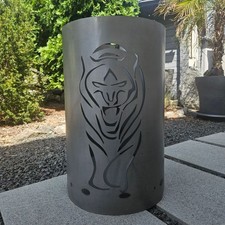 Coole Feuertonne / Feuerkorb mit Motiv " Tiger  "