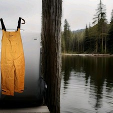 BERMUDES  REGENLATZHOSE  SEGELHOSE  100% wasser- und winddicht, gelb, Größe M