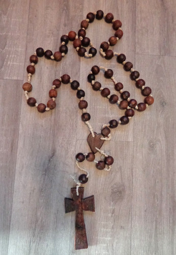 Rosenkranz holz groß - rosenkranz,