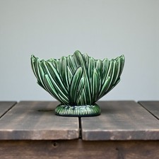 Vintage SylvaC 2456 Mantel Vase Hyazinthe Sortiment 10" Keramik 1950er grün Übertopf