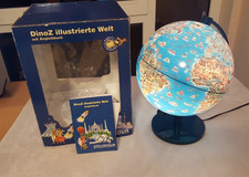 schöner Kinderglobus Stellanova DinoZ illustrierte Welt Leuchtglobus mit Heft