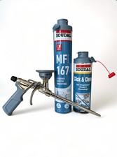 SOUDAL MF 167 Click & Fix Füll u. Dämmstoff 750 ml Dose Reiniger Pistole GUN SET