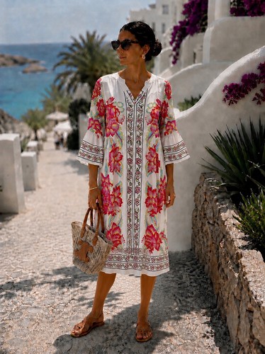 Damen sommerkleid aus viskose - damen,