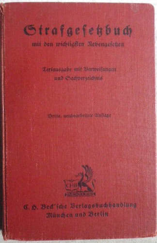 Strafgesetzbuch mit den