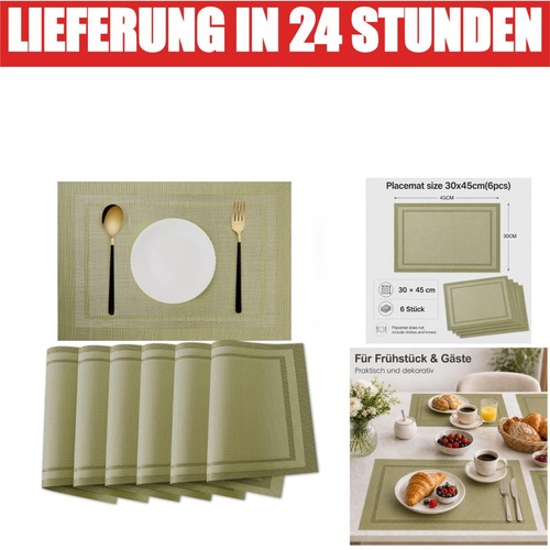 Tischsets abwaschbar 6er set - abwaschbar,