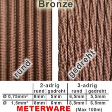 2-adrig 3-adrig Textilkabel