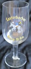 altes Bierglas emailliert Lauterbacher Burg-Bräu 0,25l unbeschädigt