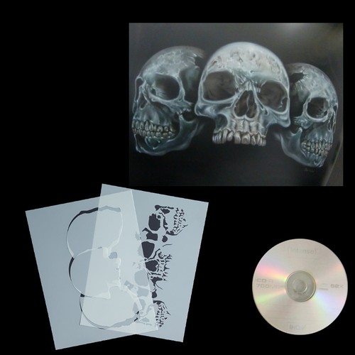 Schablone schädel trio - schablone,